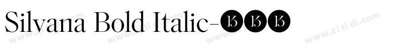 Silvana Bold Italic字体转换